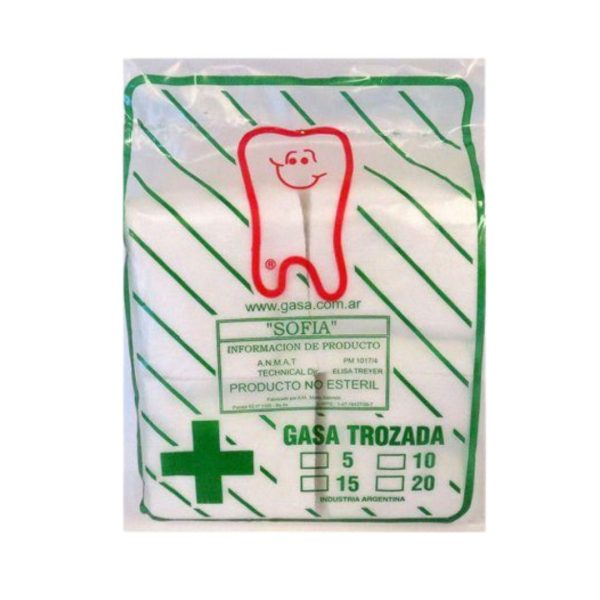 Gasa Cortada 5x5 cm - Uso Dental y Médico | 400 g Sofía