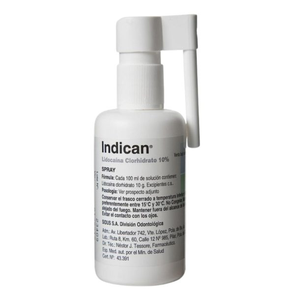 Indican Lidocaína Spray - Anestesia Tópica Dental | Sidus