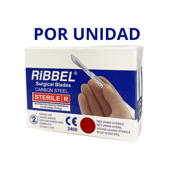 Hojas de Bisturí Ribbel Nº 12 | Precisión Quirúrgica para Odontología y Pedicuria por Unidad