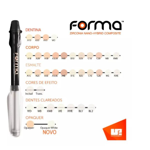 Forma Ultradent - Resina Compuesta Nanohíbrida con Zirconia para Restauraciones Dentales - Imagen 2