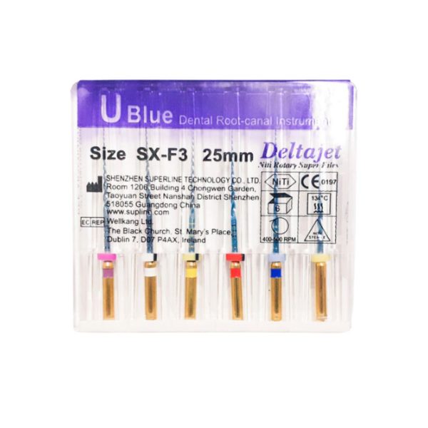 Limas de Endodoncia Mecanizada U Blue DeltaJet - Alta Flexibilidad y Resistencia